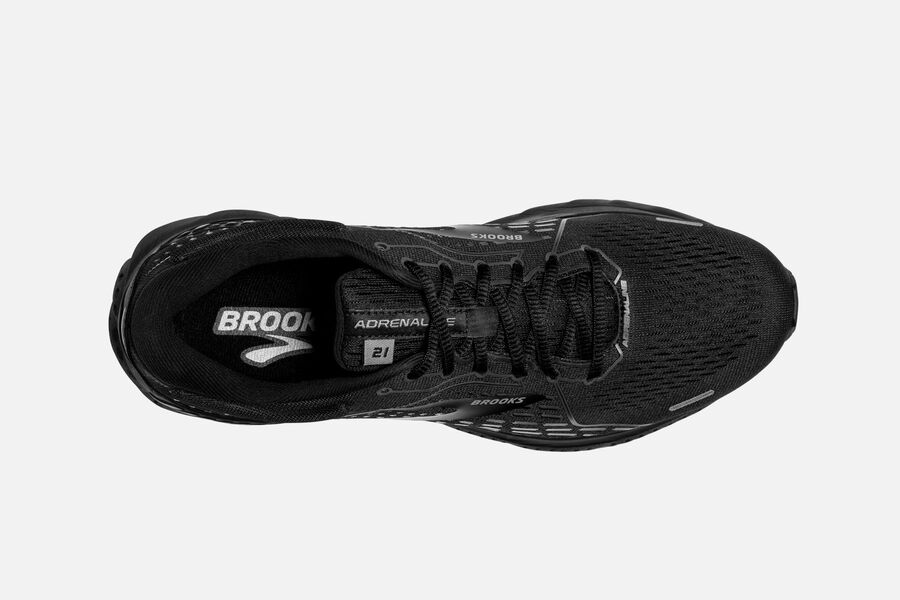 Adrenaline GTS 21 Road Brooks Running Shoes NZ Mens - Black - GKCRXB-264